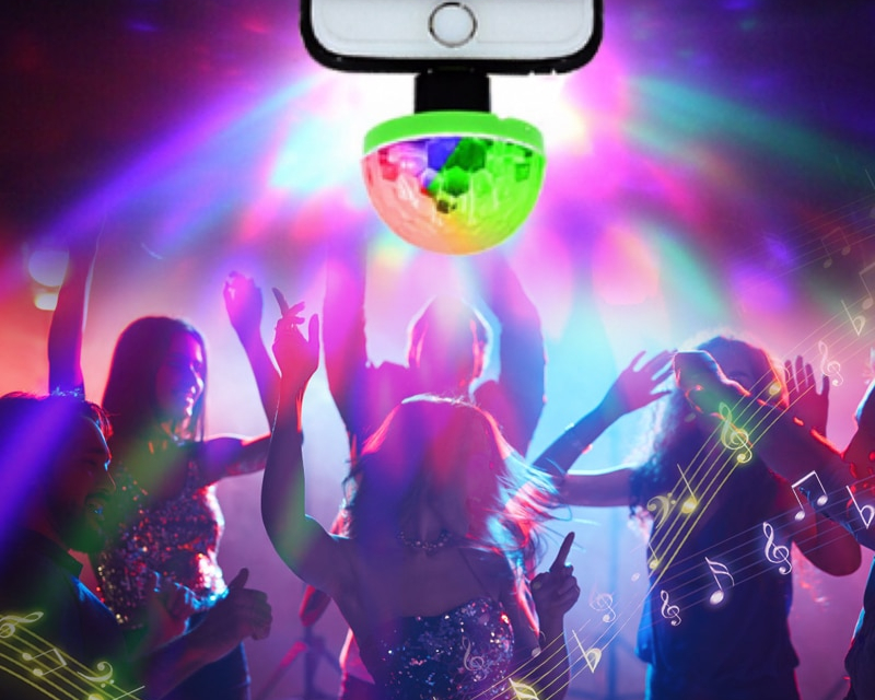 Mini USB Disco Light Best Sellers Car Accessories Plug Type : With Android Adapter|With Apple Adapter|With Type C Adapter