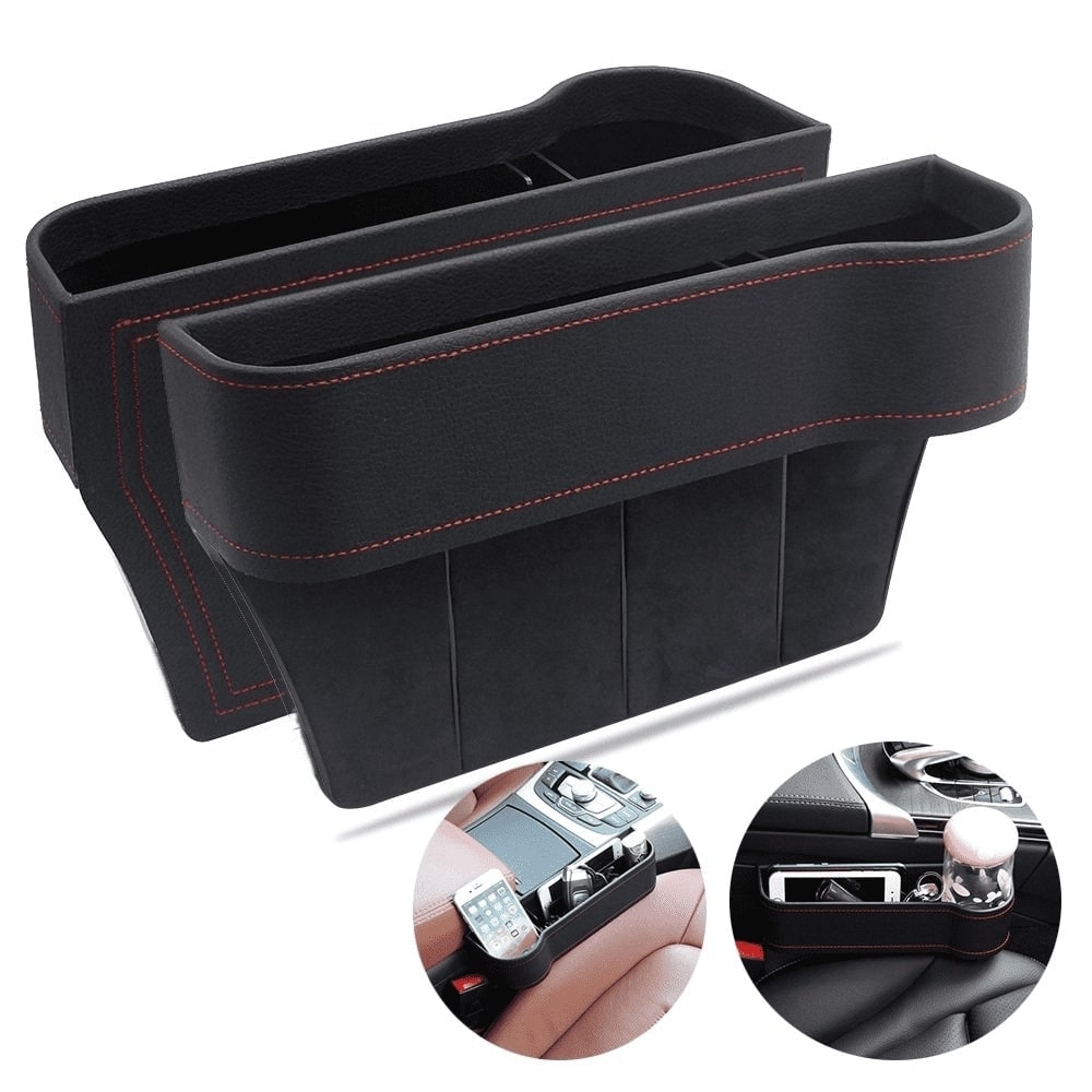 Multifunctional Car Seat Organizer Set (Left & Right) Best Sellers Car Organizers Color : Black|Beige|Brown|Red